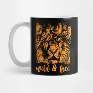 Wild and Free Lion Mug